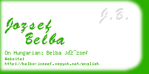 jozsef belba business card